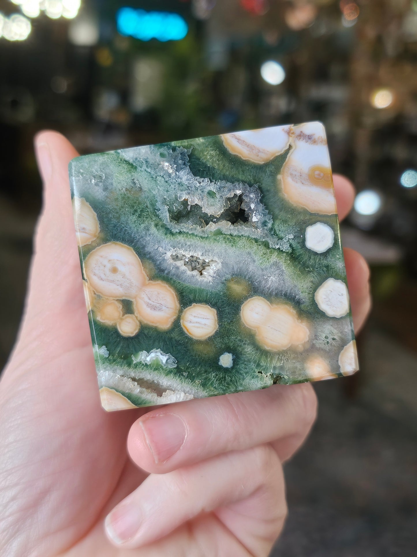 High Quality Chinese Orbicular Jasper Cube