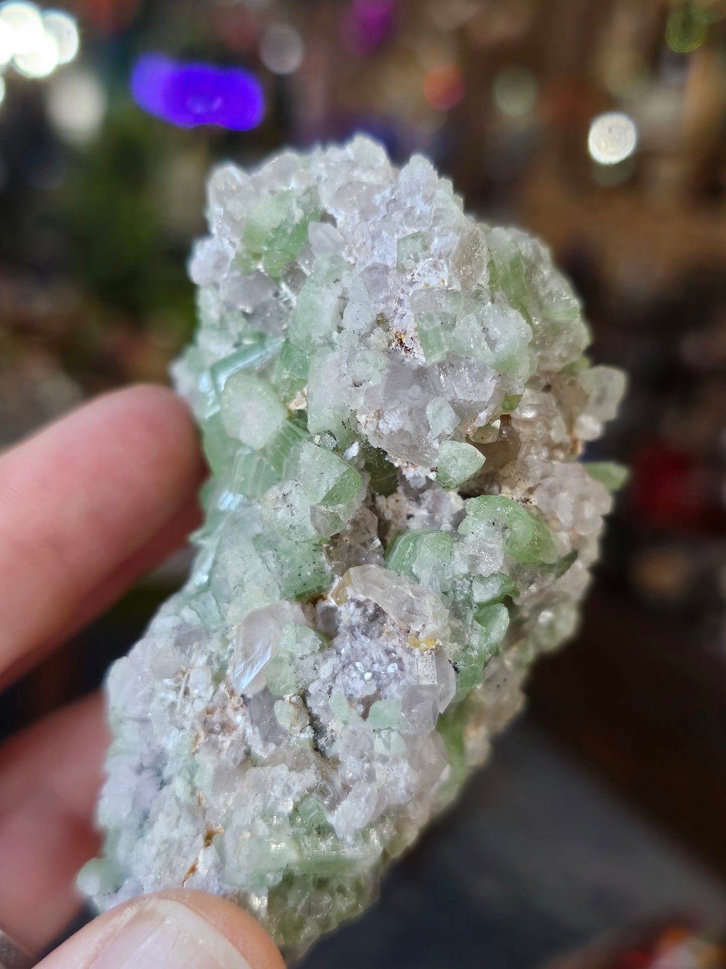 Green Tourmaline & Quartz