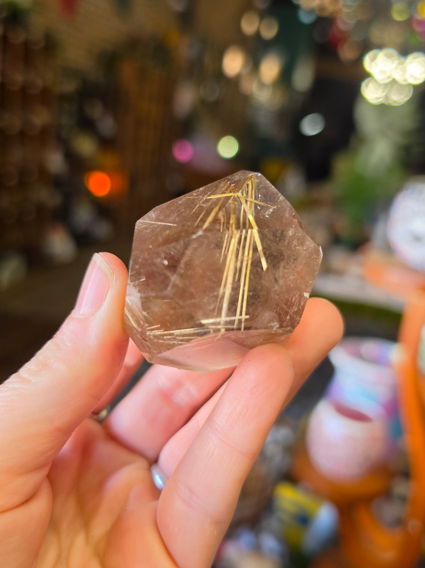 Golden Rutilated Smoky Quartz Freeform