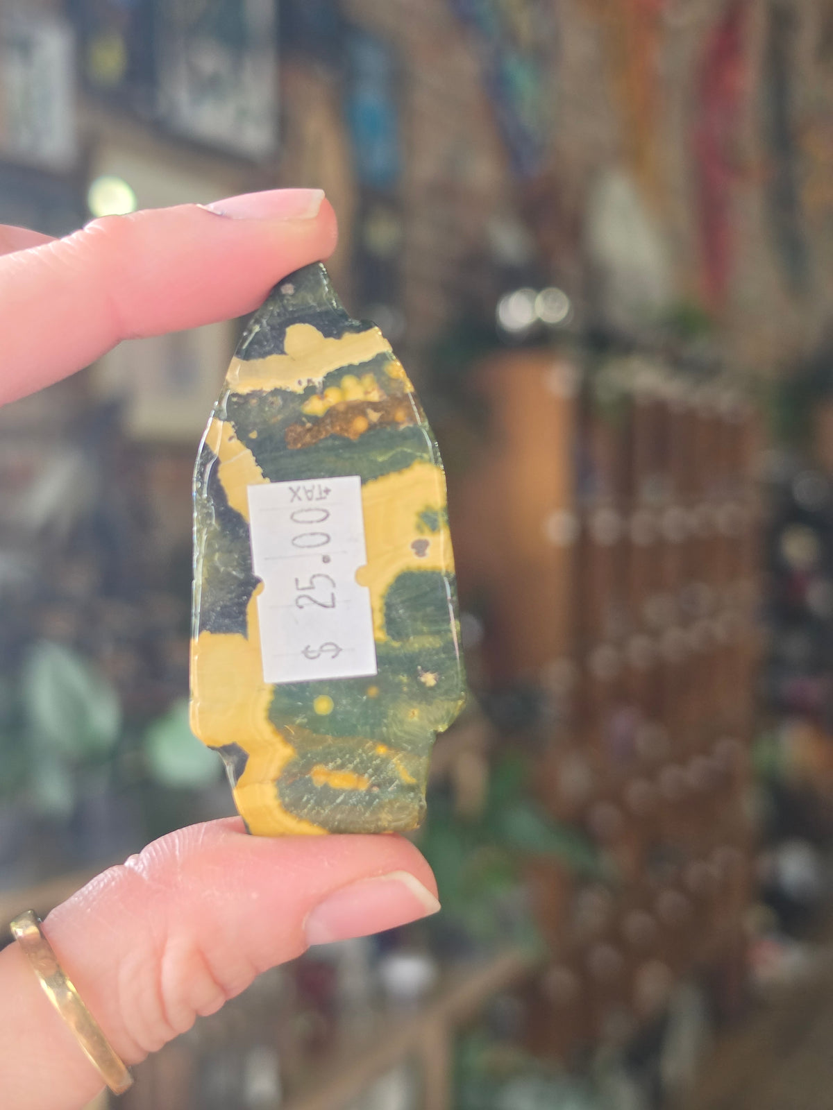 Ocean Jasper Skull Arrowhead Carving Cabochon