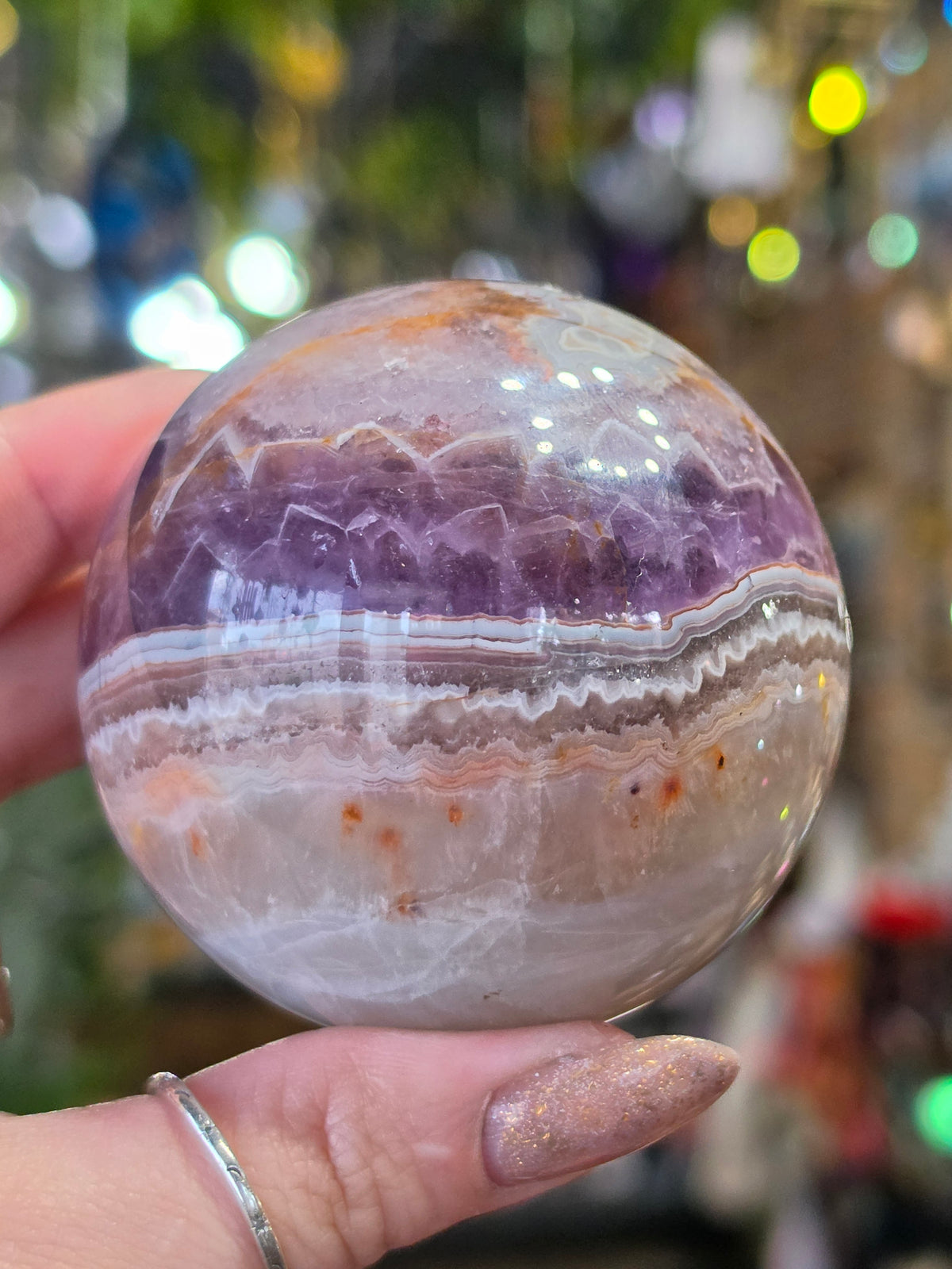 Amethyst Agate Sphere