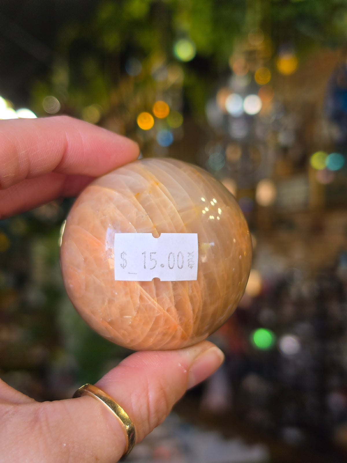 Peach Moonstone Sphere