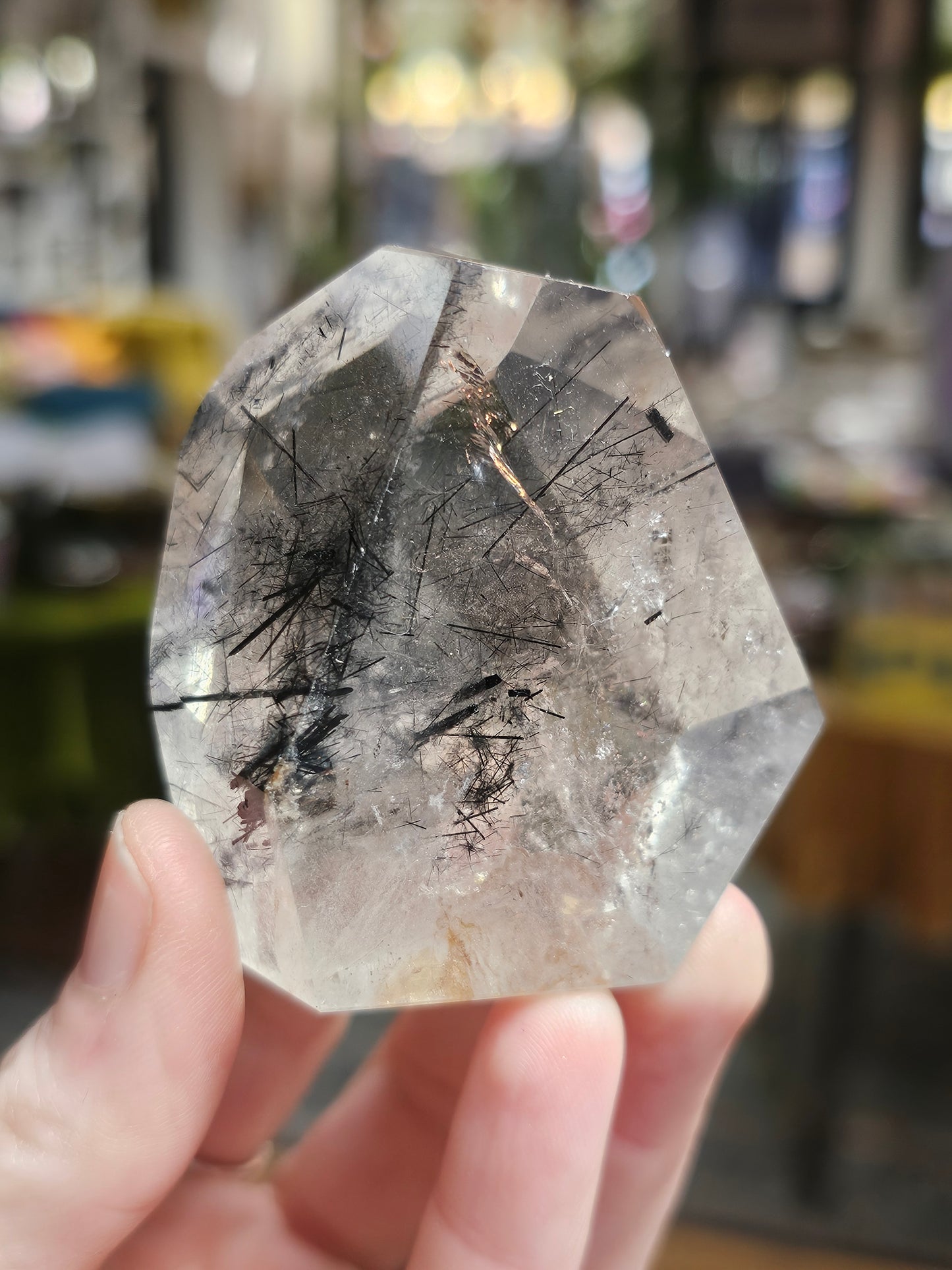 Black Tourmaline in Quartz Freeform