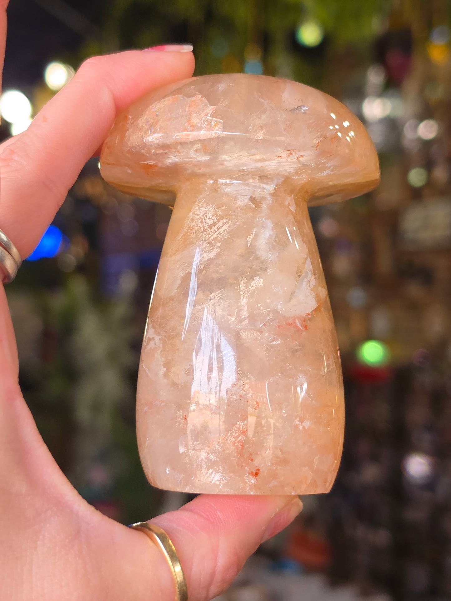 Fire Quartz Mushroom Carving
