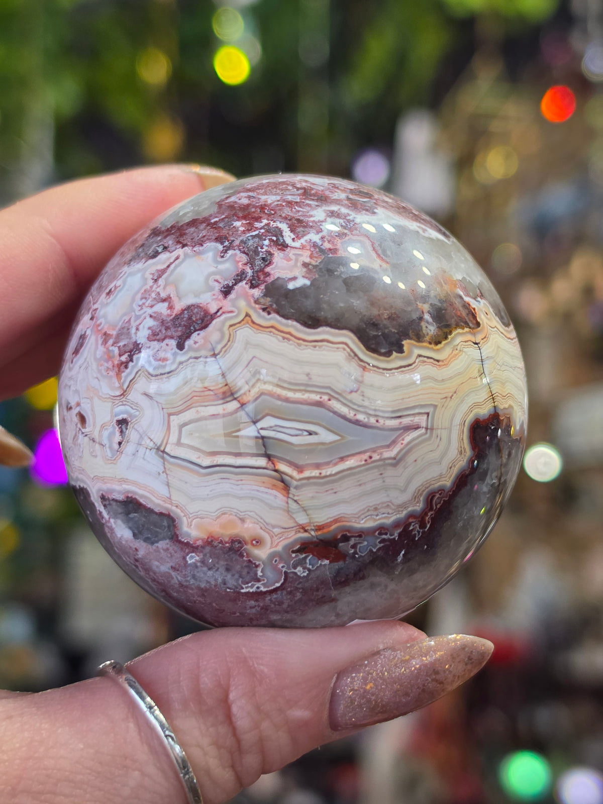 Laguna Lace Agate Sphere