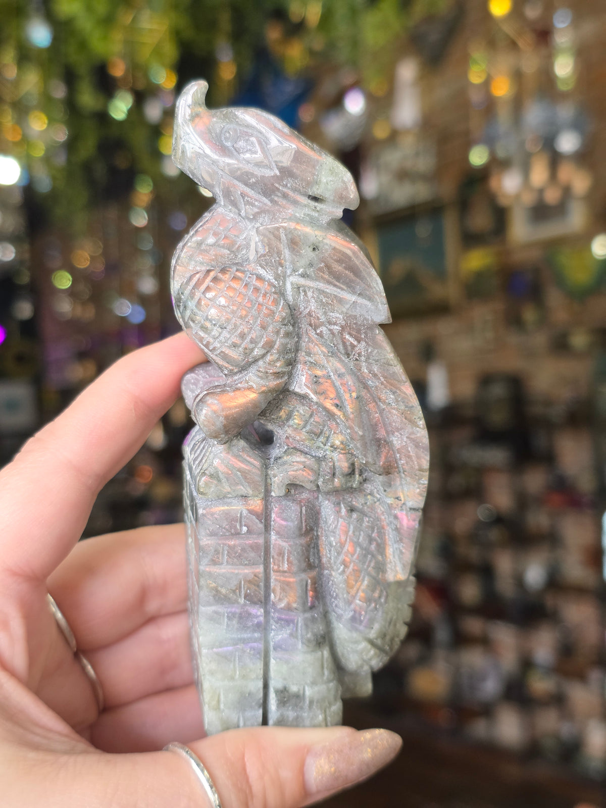 Labradorite Dragon Carving