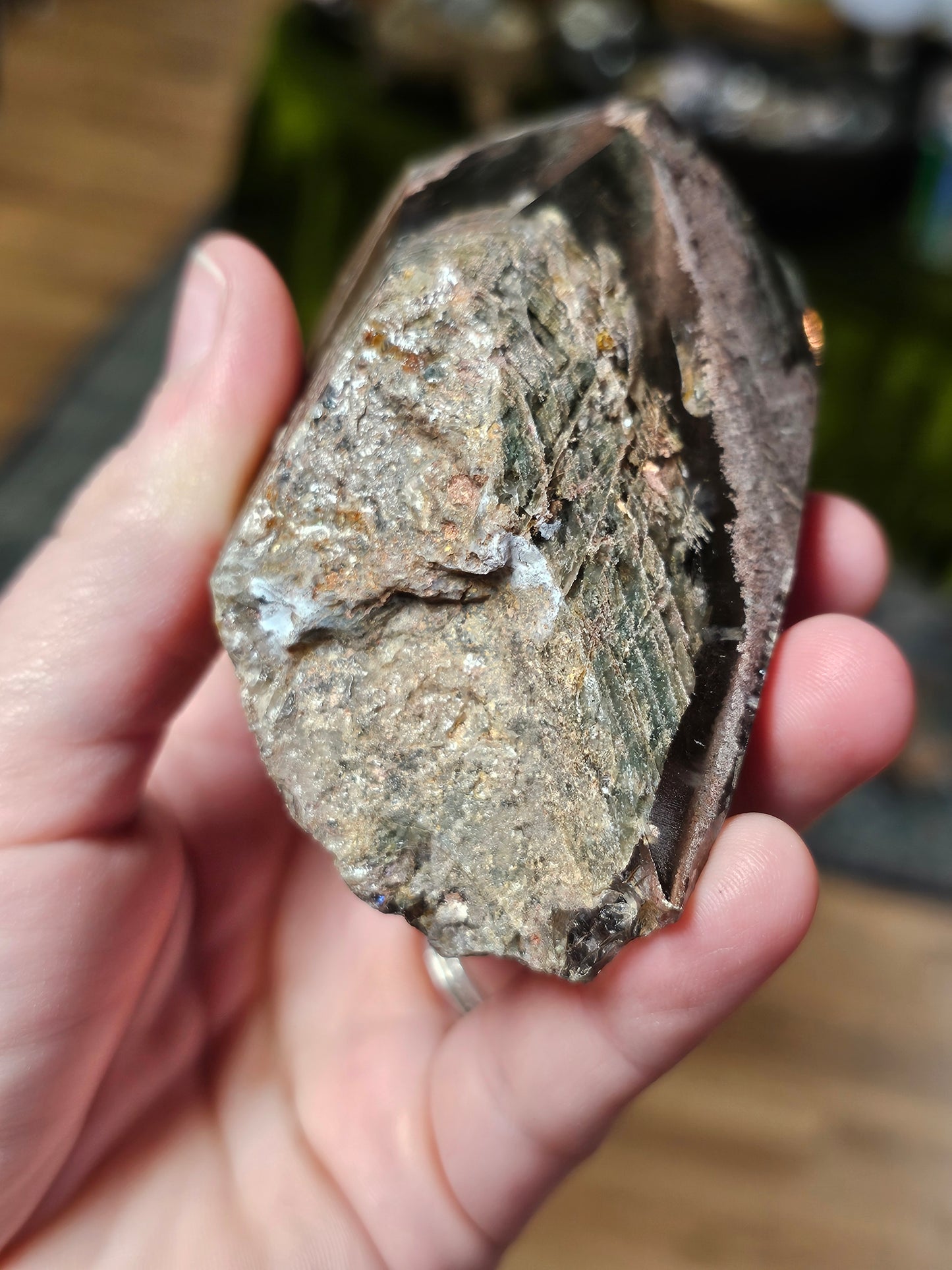Garden Quartz on Custom Wood Base