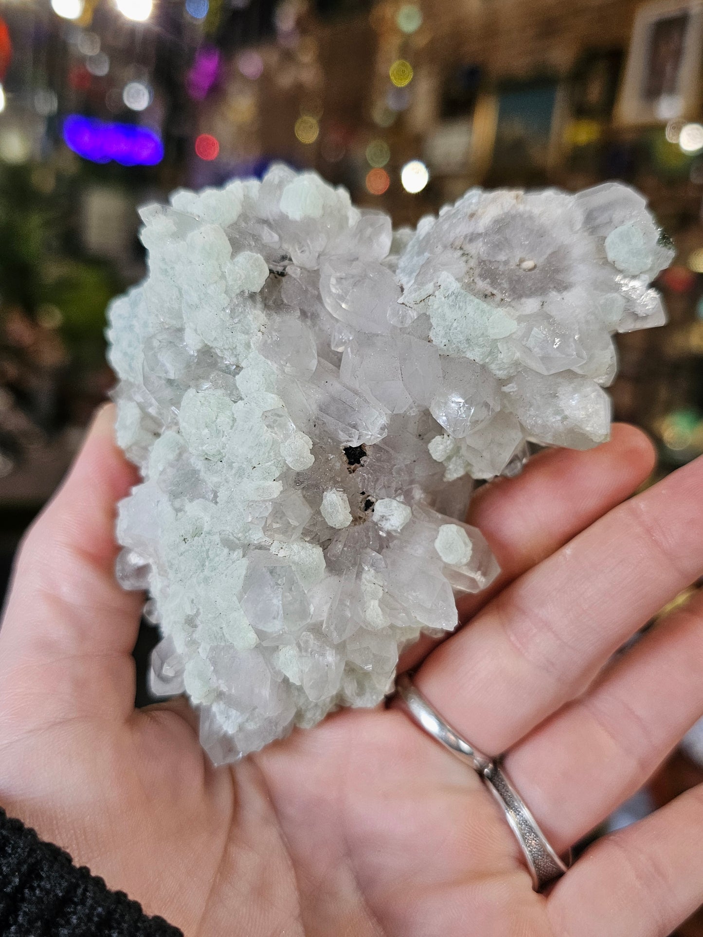 Prehnite on Quartz