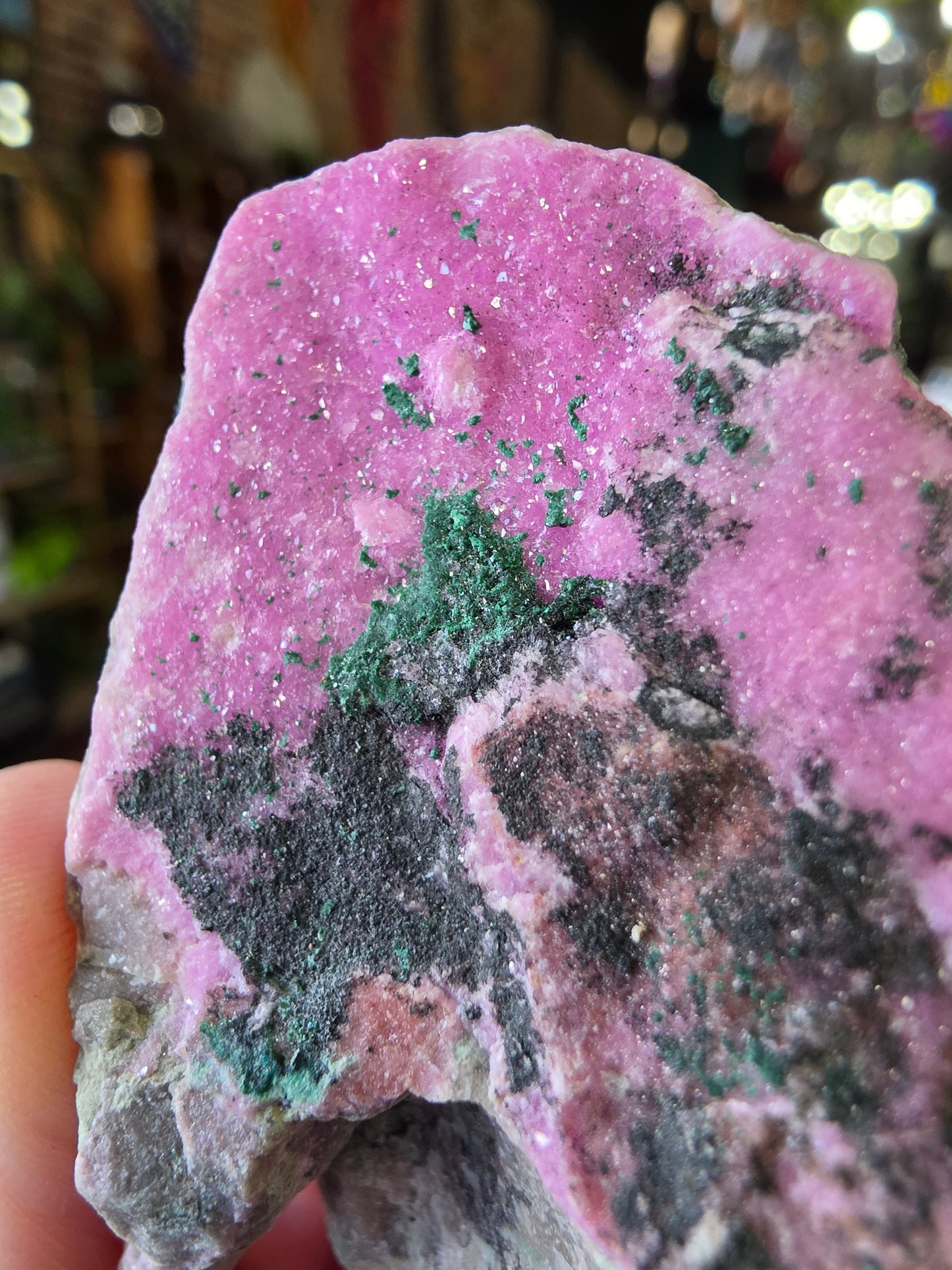 Colbalto Calcite and Malachite