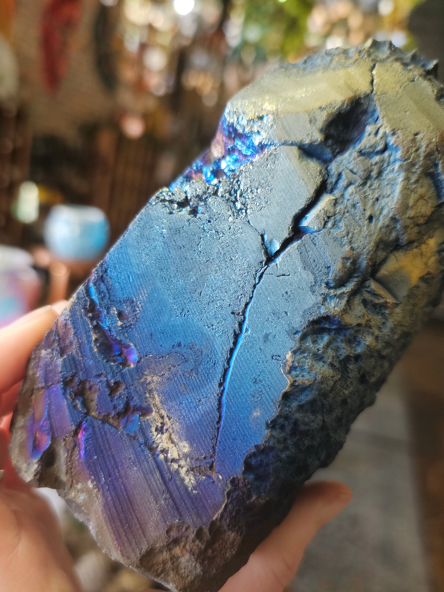 Treated Aura Quartz Cluster Freeform