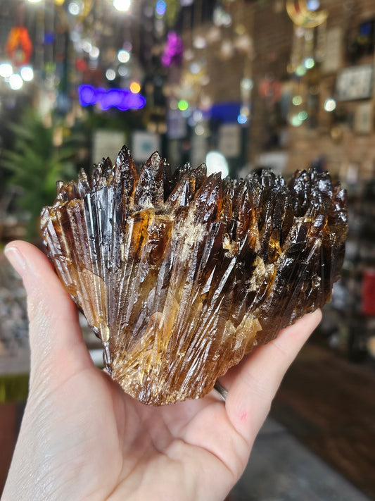 Amber Calcite