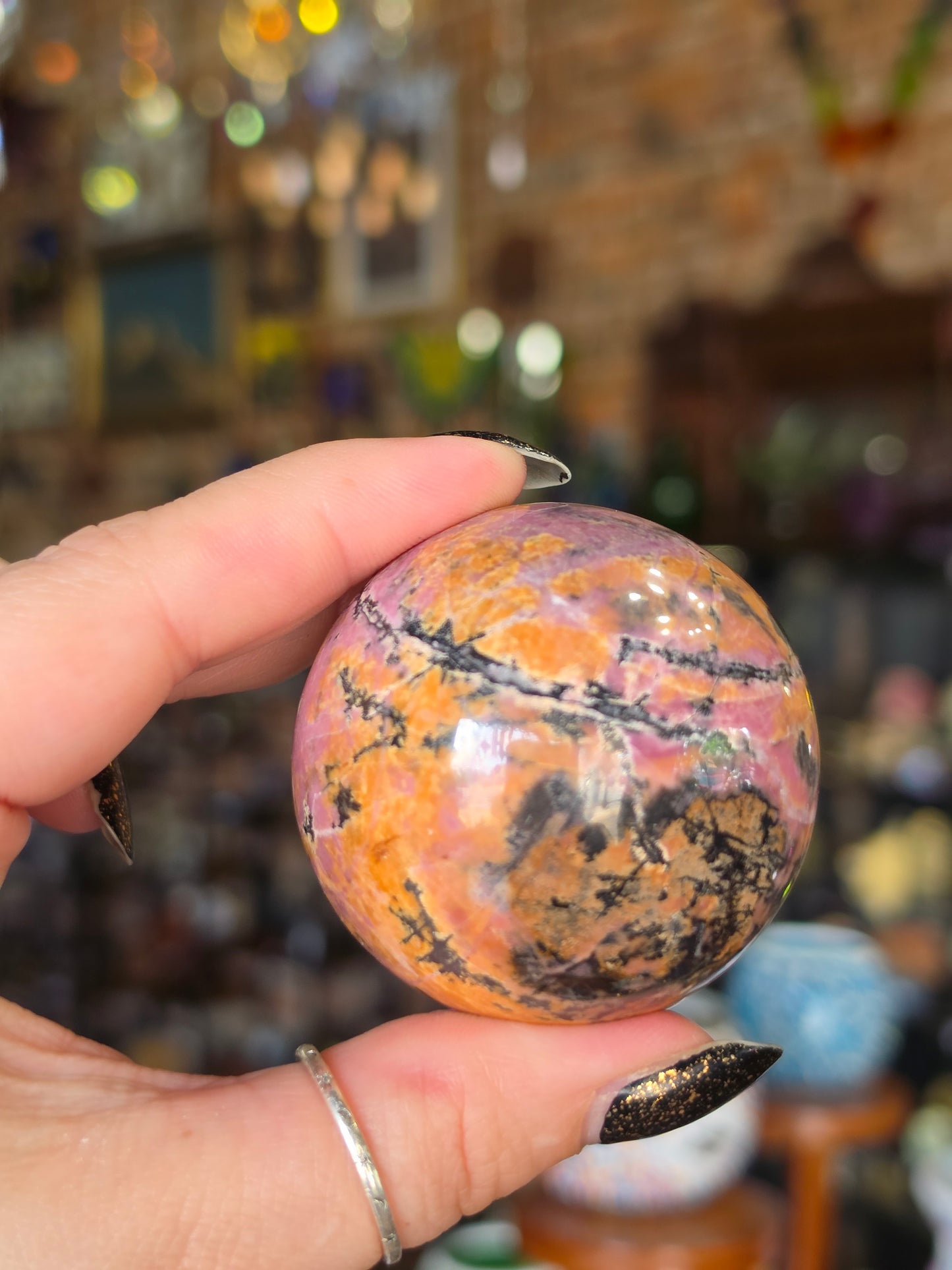Pink Rhodonite Sphere