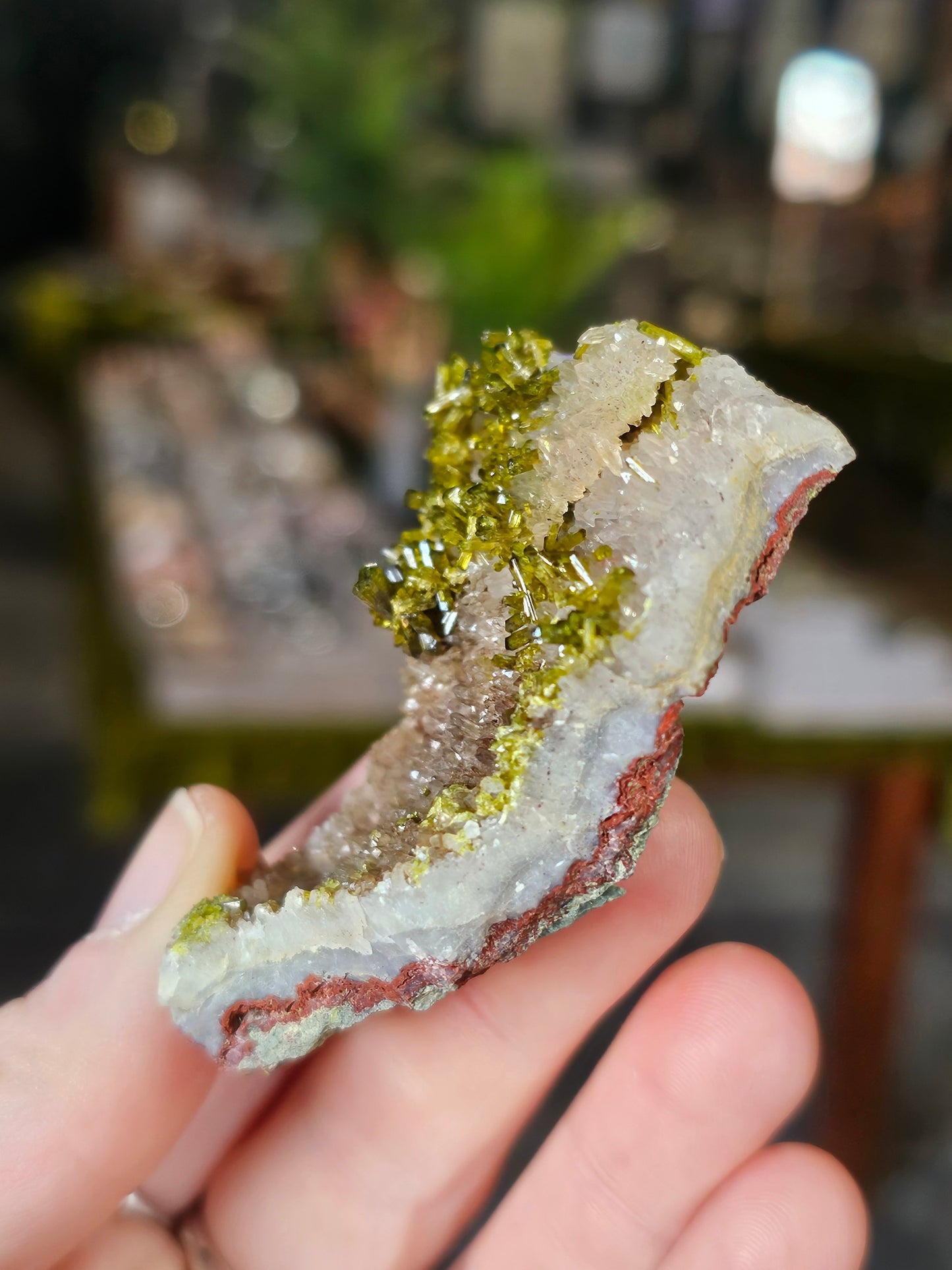 Epidote on Quartz