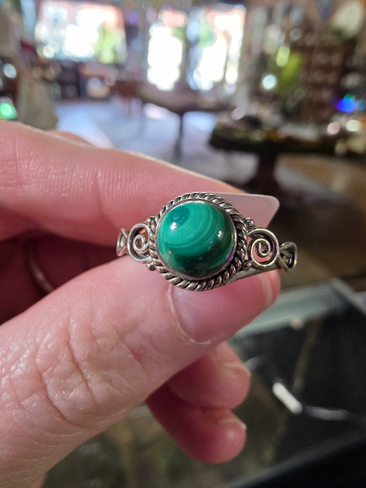 Malachite Ring Size 12