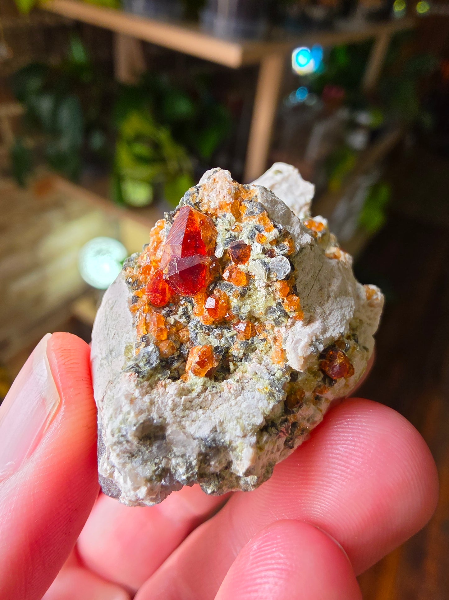 Garnet on Smoky Quartz