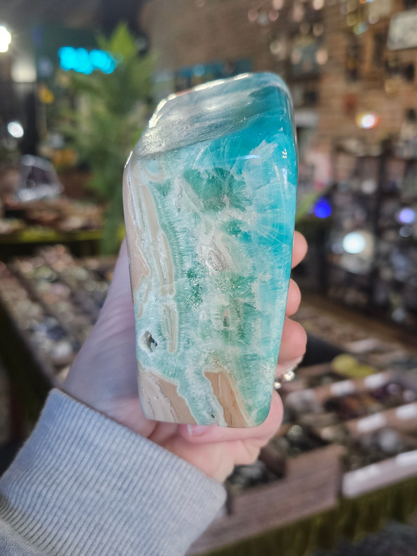 Blue Aragonite Freeform