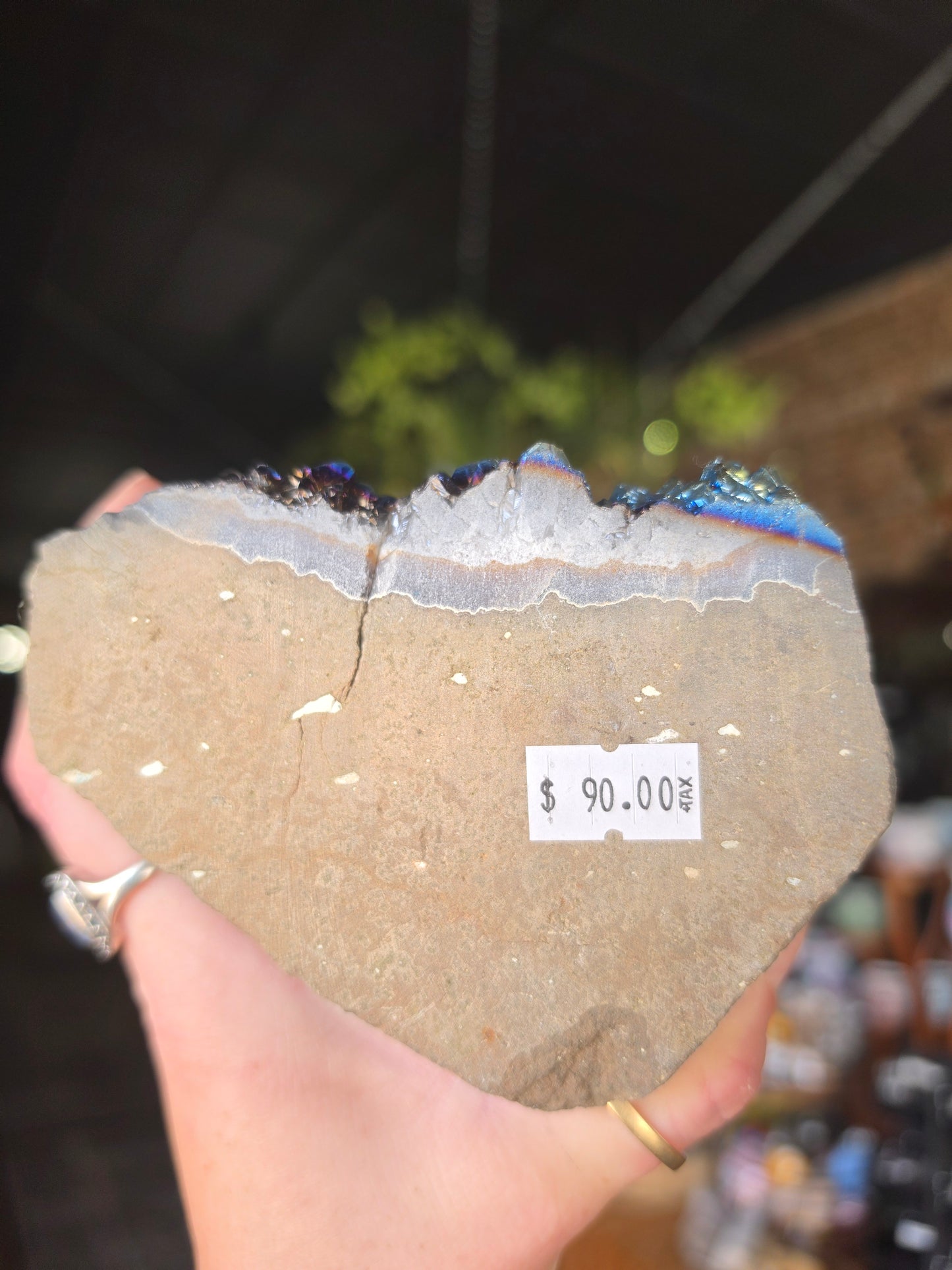 Treated Aura Quartz Cluster Freeform