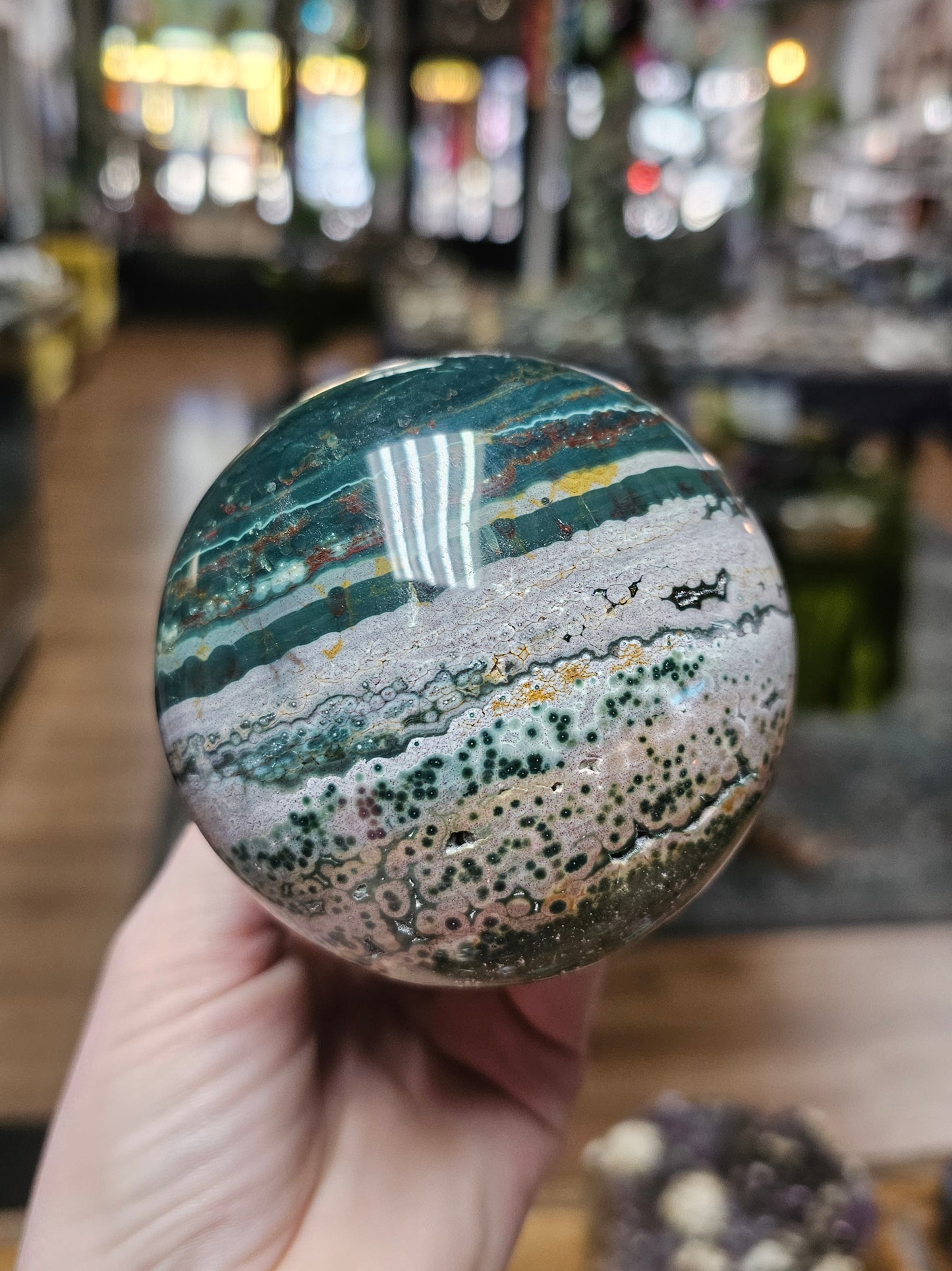 Kabamby Ocean Jasper Mushroom Carving