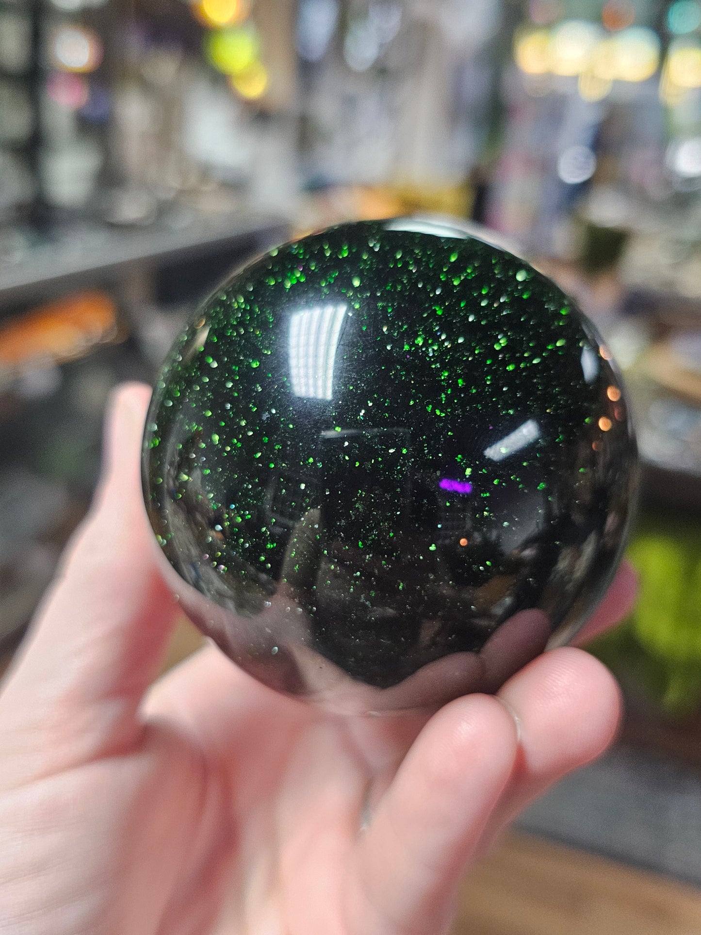 Green Goldstone Sphere