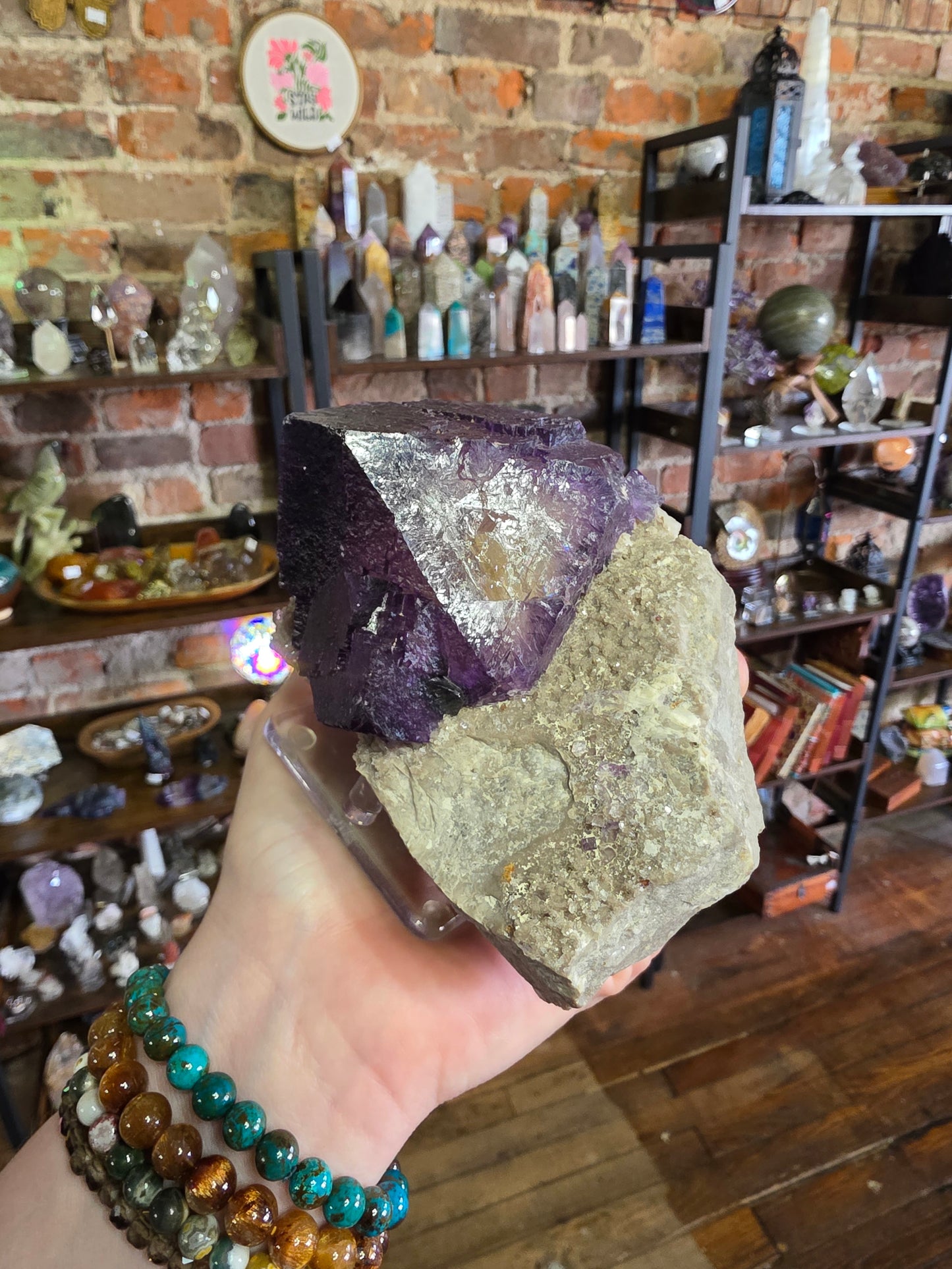 Fluorite and Sphalerite on Druzy Quartz
