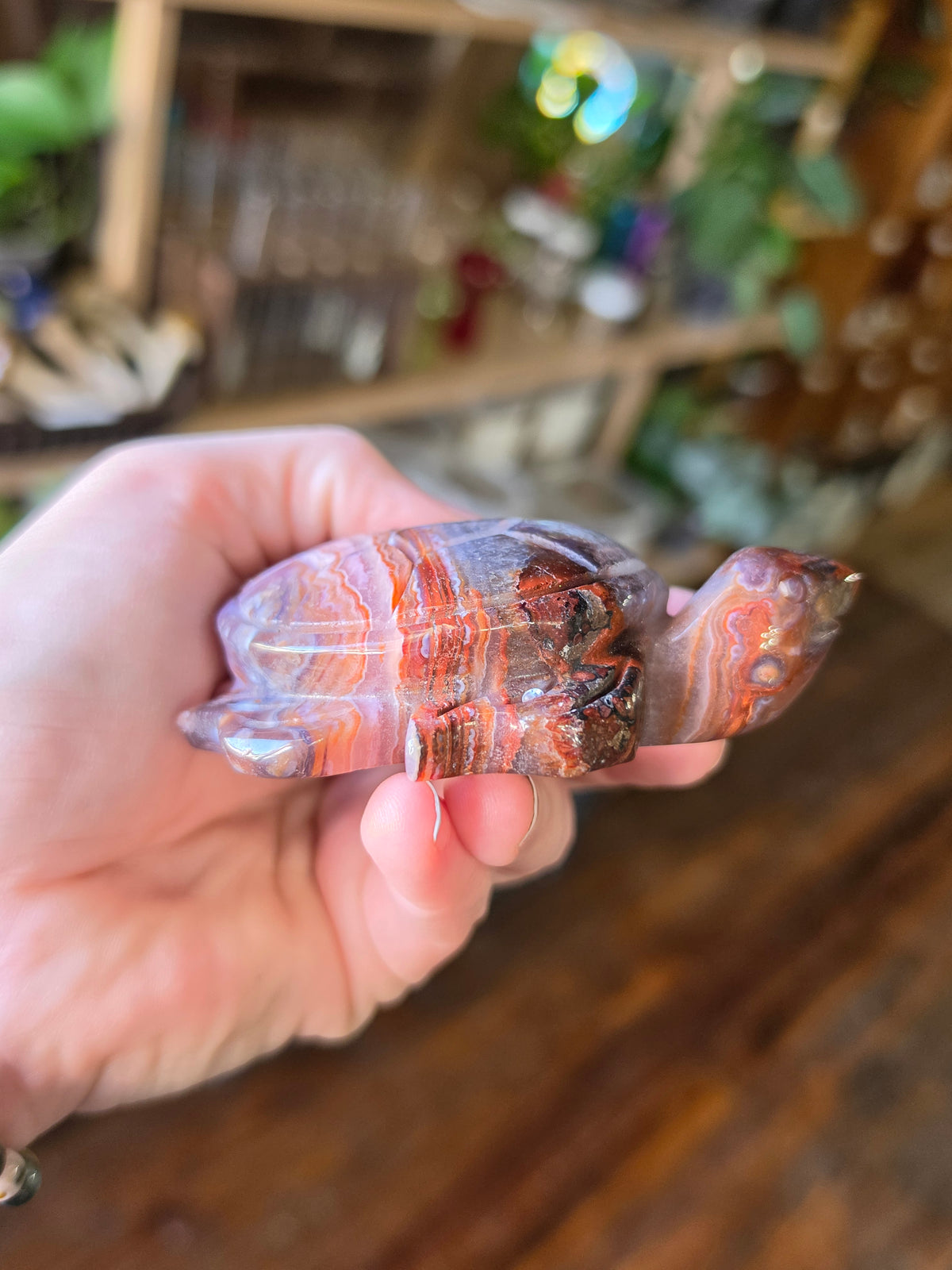 Amethyst Agate Turtle Carving