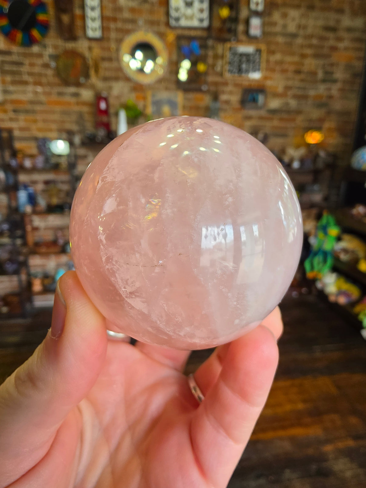 Star Rose Quartz Sphere