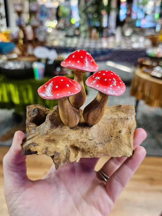 Wooden Mushroom Carving