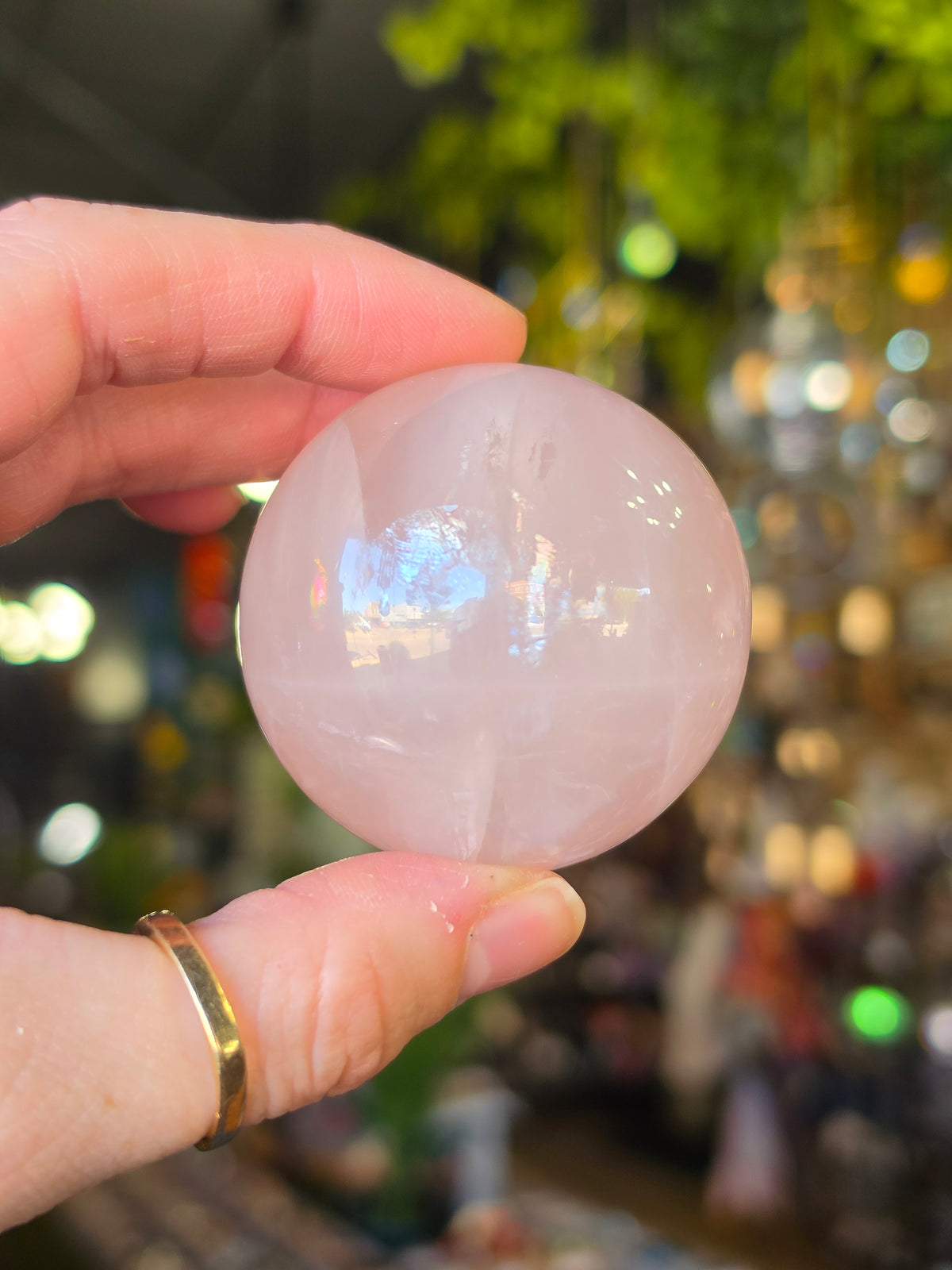 Star Rose Quartz Sphere