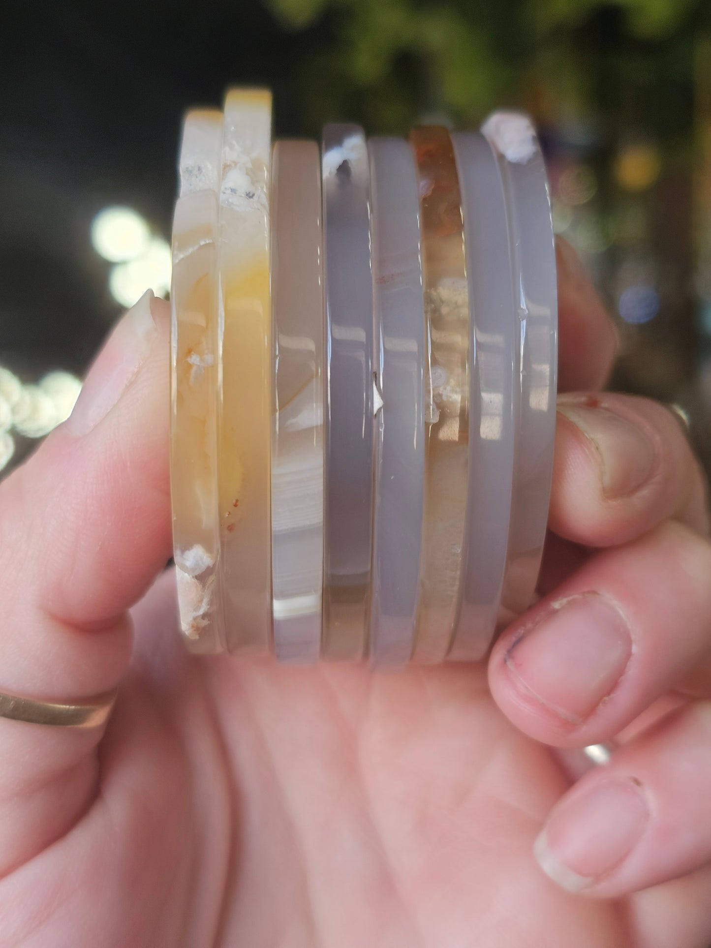 Flower Agate Disc