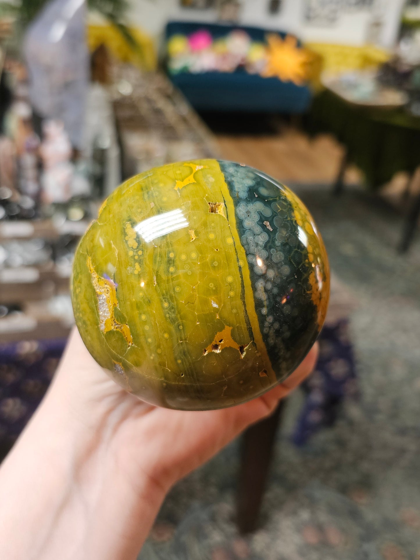 Kabamby Ocean Jasper Mushroom Carving