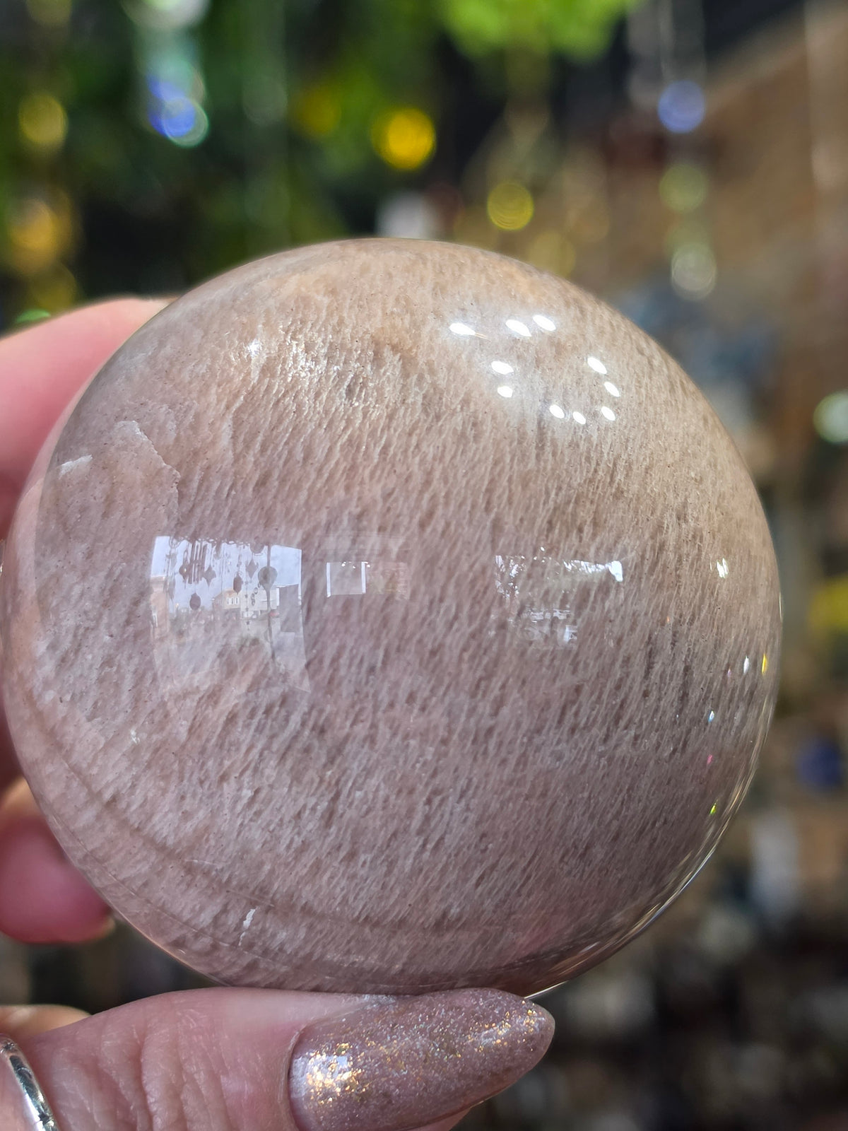 Peach Moonstone Sphere