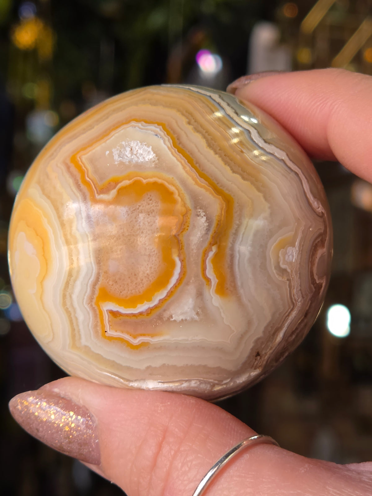 Java Lace Agate Sphere