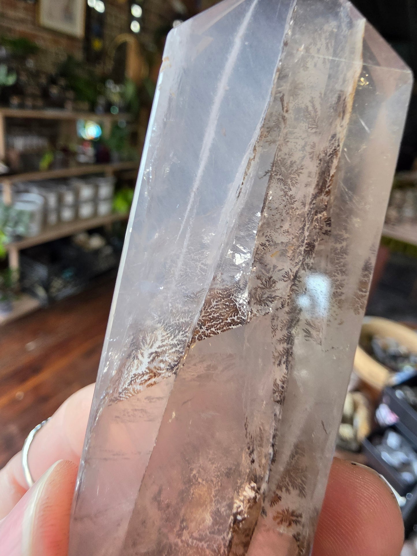 Dendritic Girasol Quartz Point