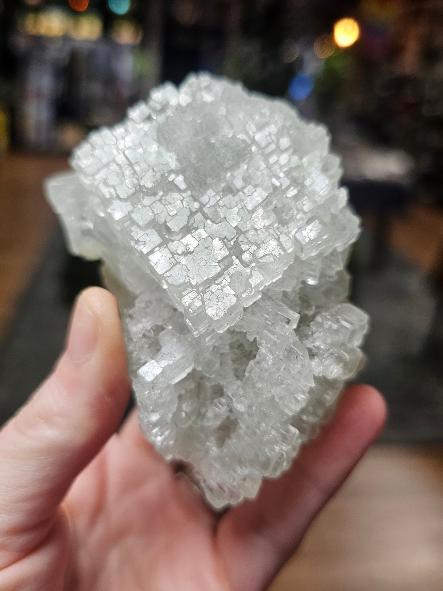 Green Stepped Cubic Fluorite