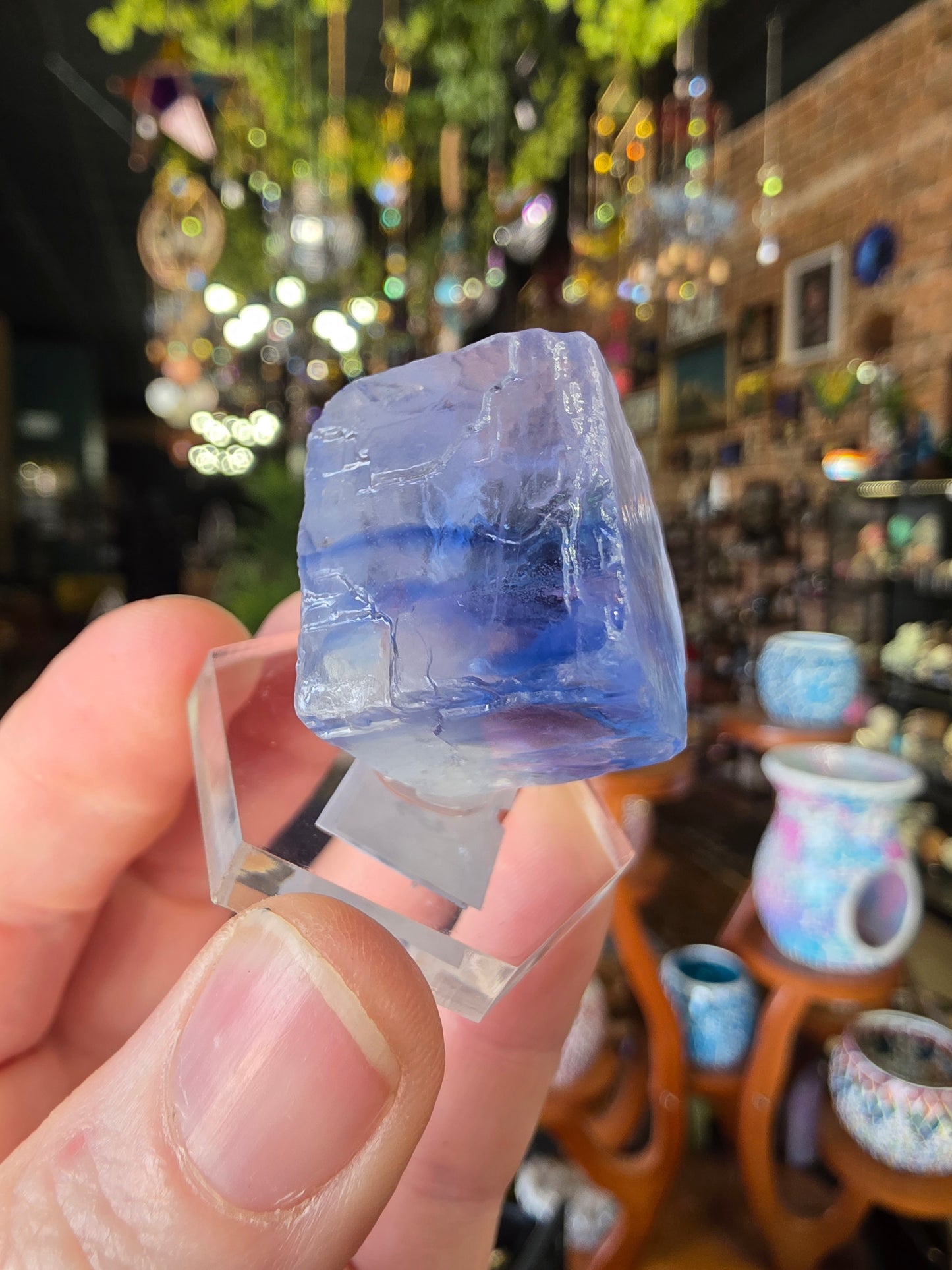 Blue Halite Cube
