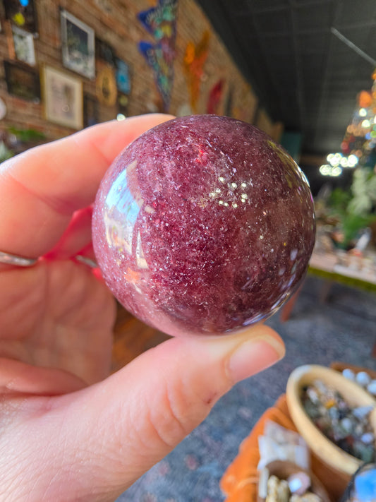 Red Adventurine Sphere ( Tanzberry Quartz)