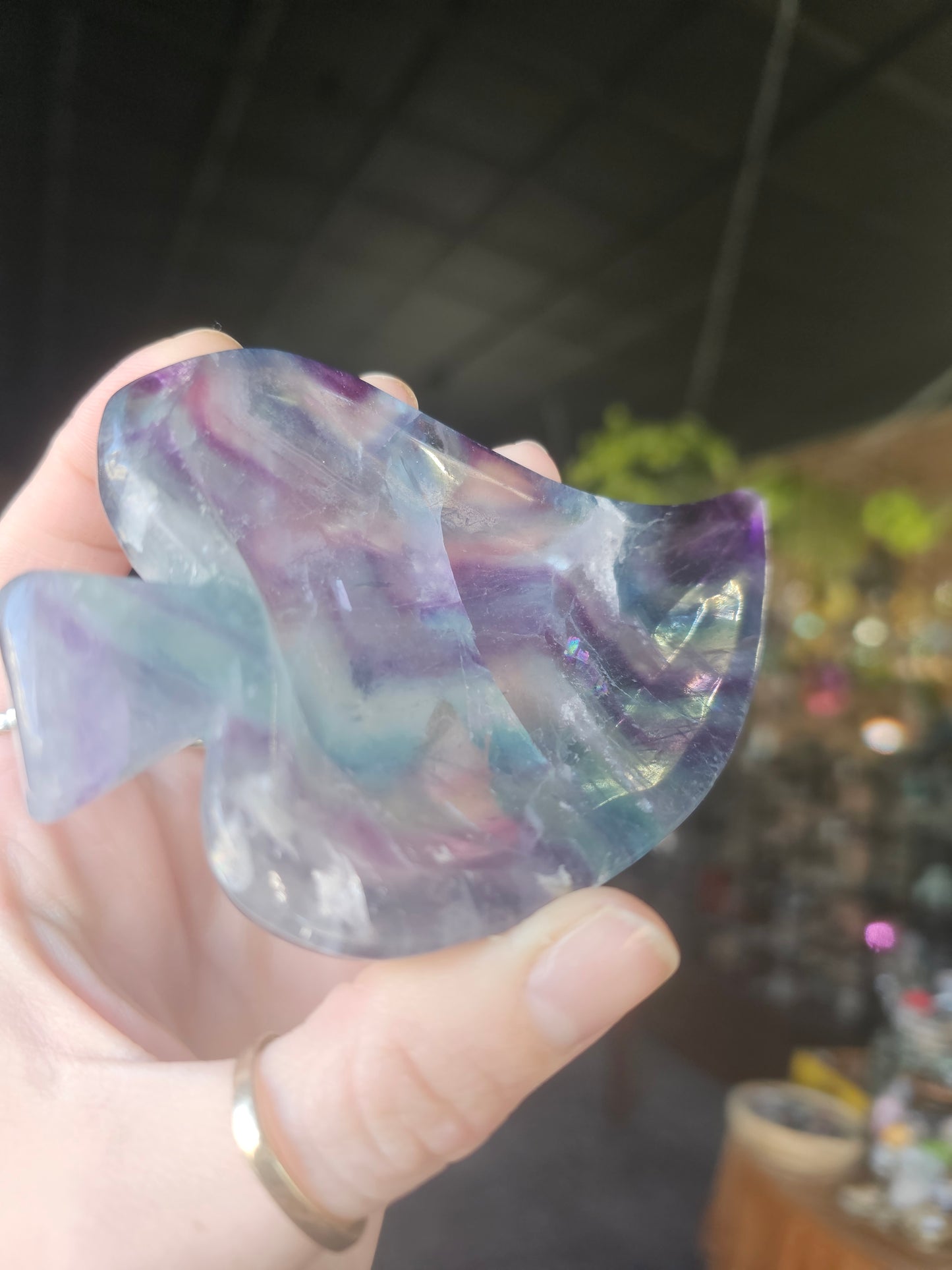 Fluorite Leaf Trinket Tray