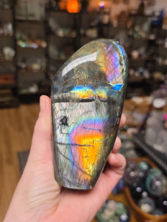 Silver Flash Rainbow Labradorite Freeform