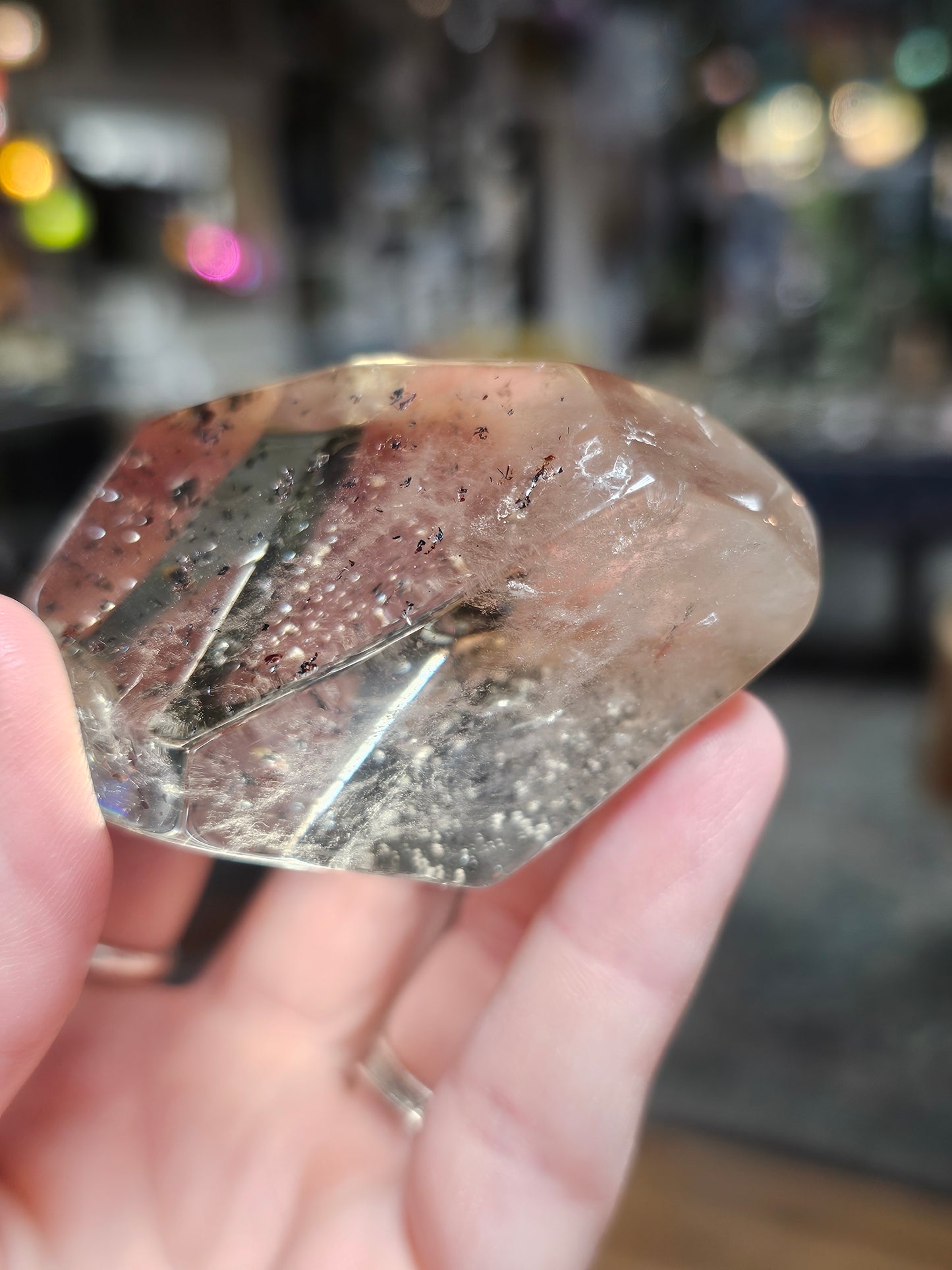 Lepidocrocite In Champagne Quartz Freeform