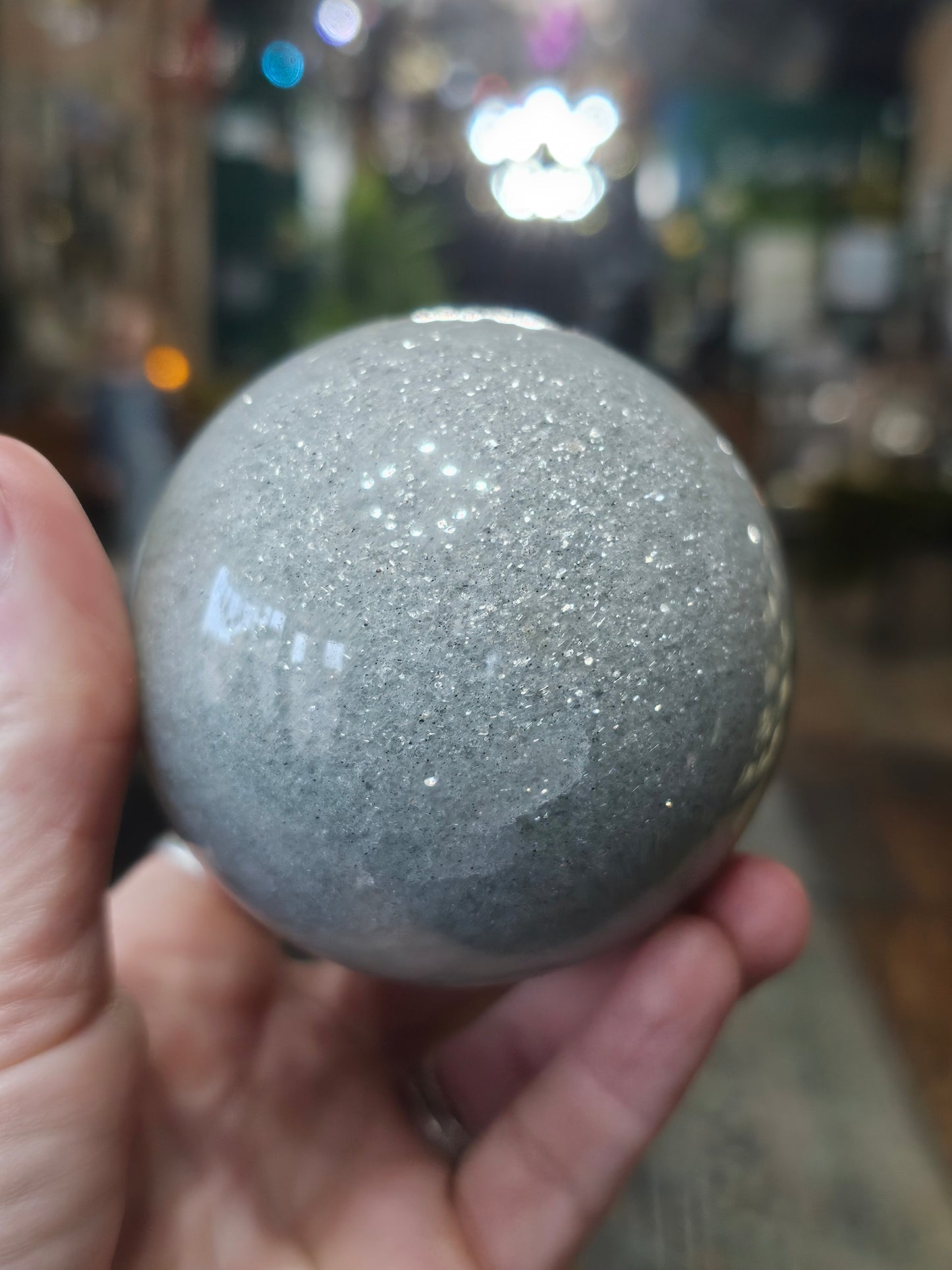 Silver Adventurine Sphere