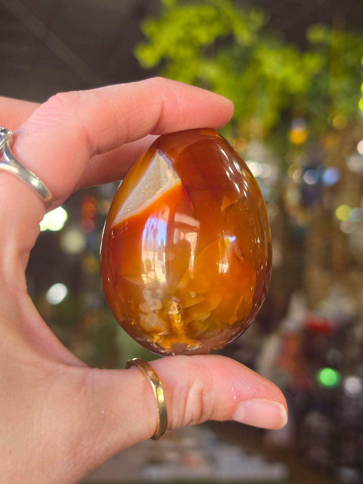 Carnelian Agate Egg Carving