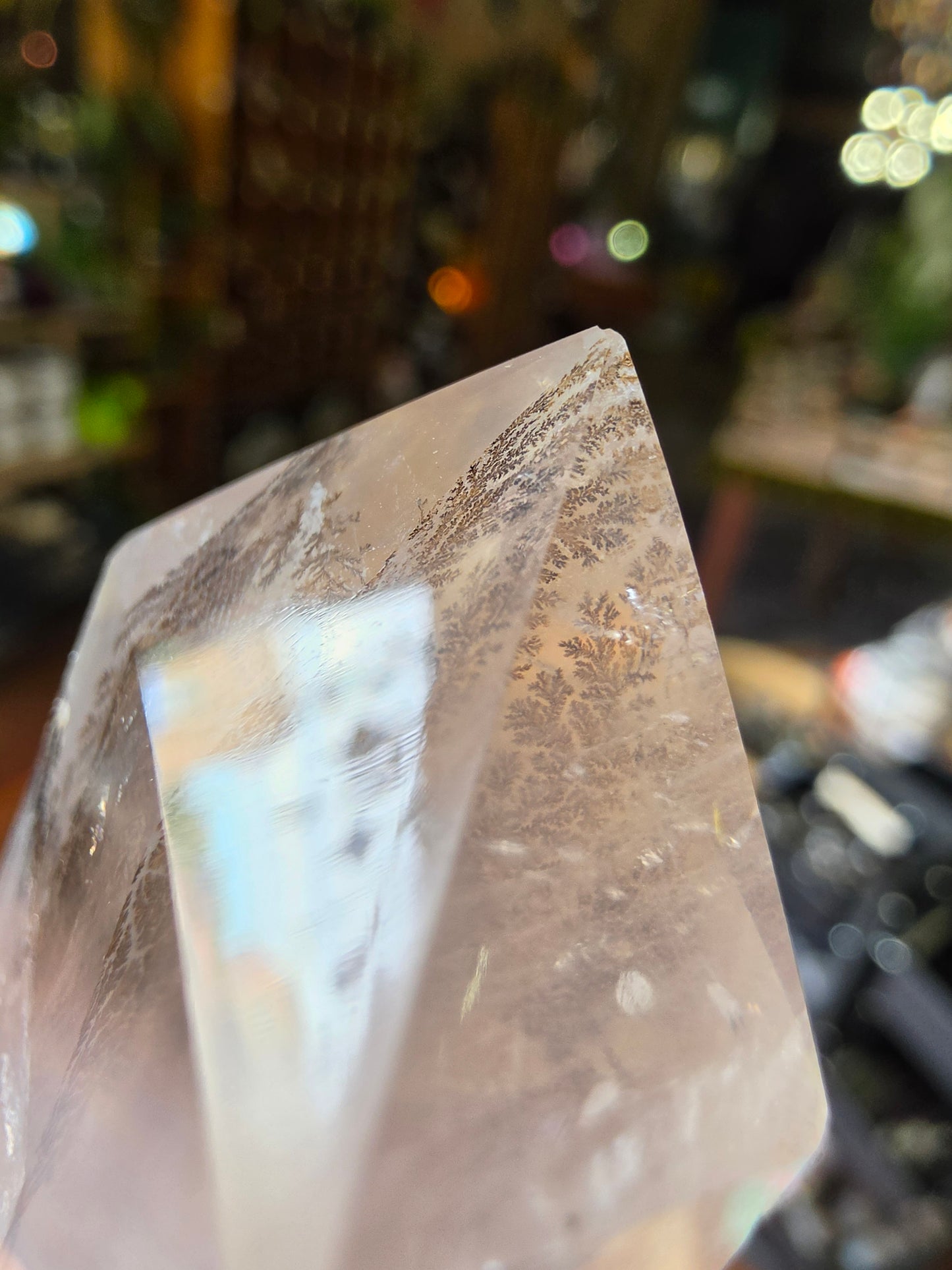 Dendritic Girasol Quartz Point