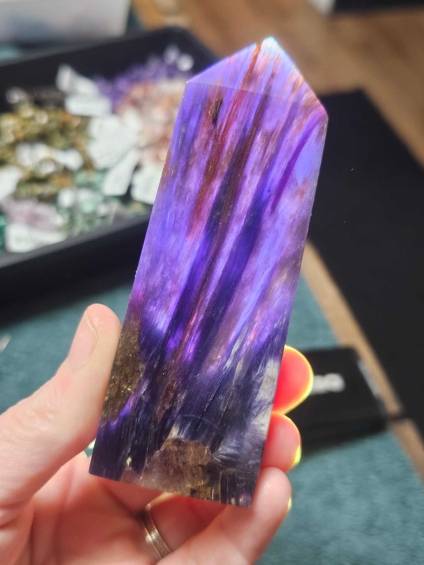 Gem Lepidolite Tower