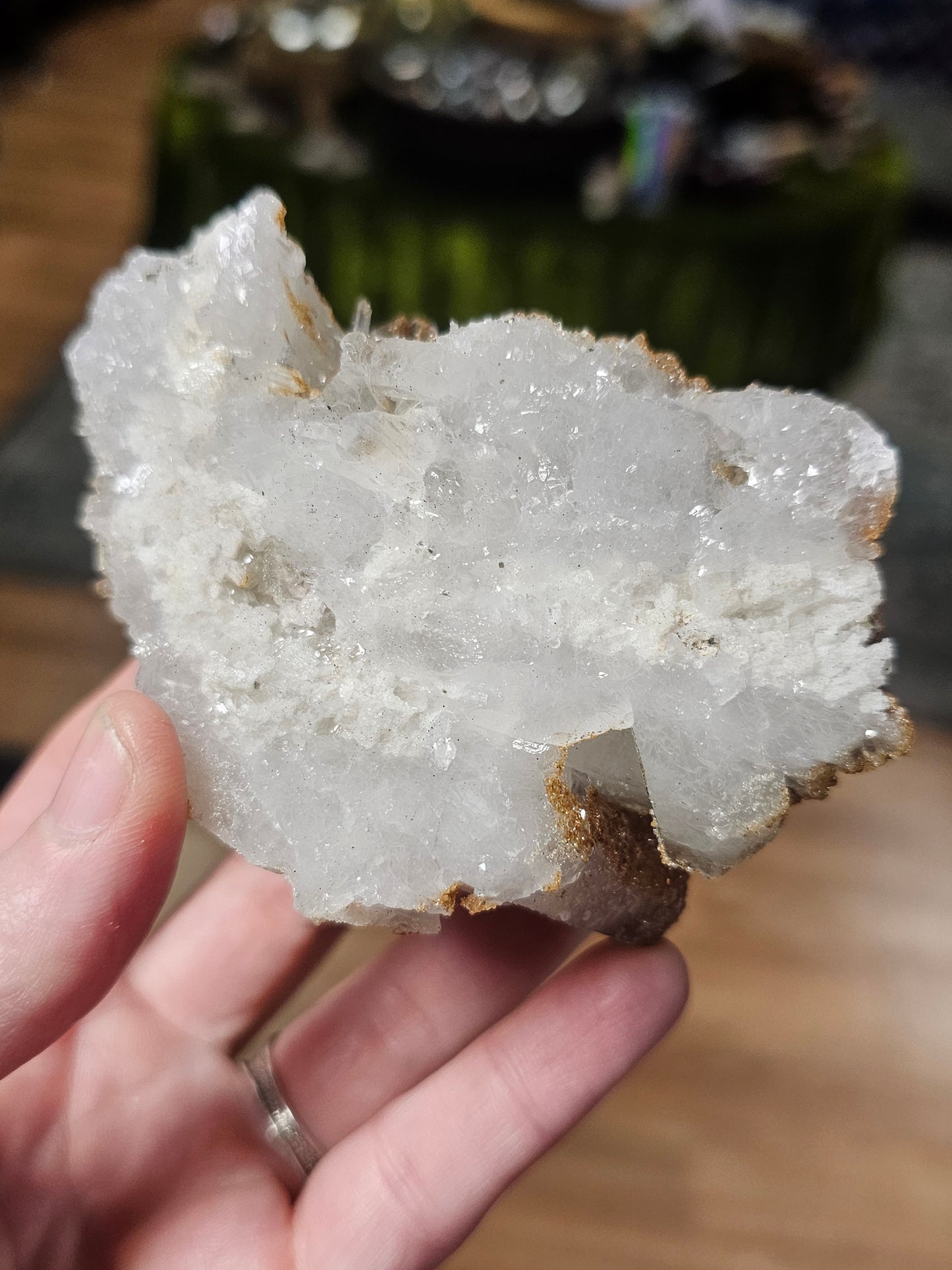 Calcite on Quartz