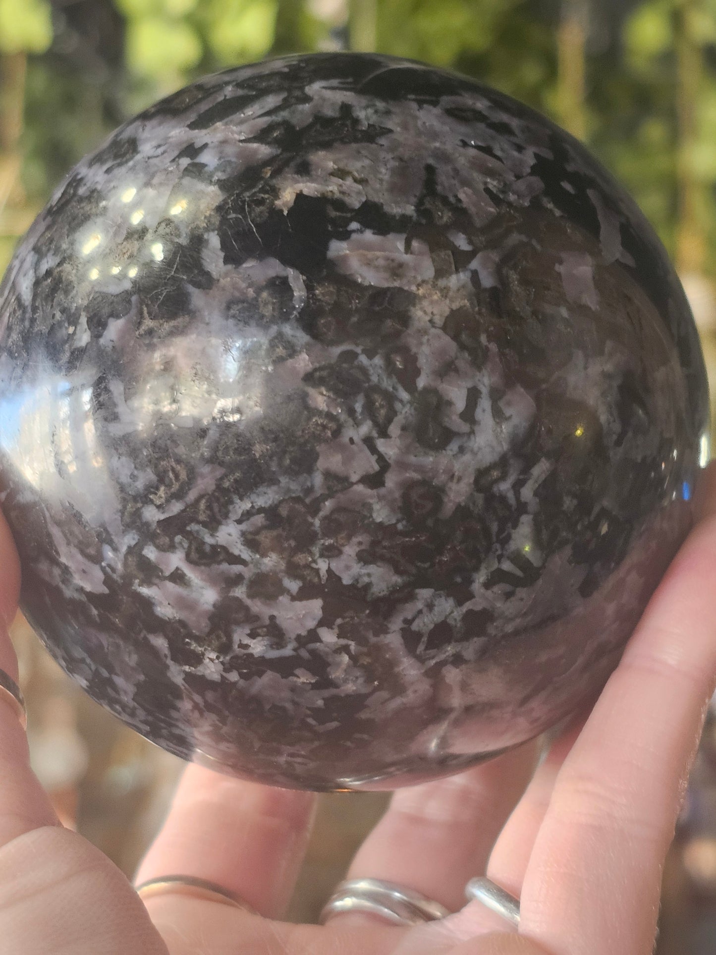 Large Indigo Gabro Sphere