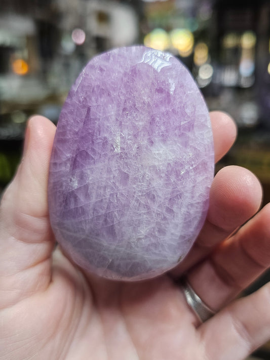 Chatoyant Kunzite Palmstone