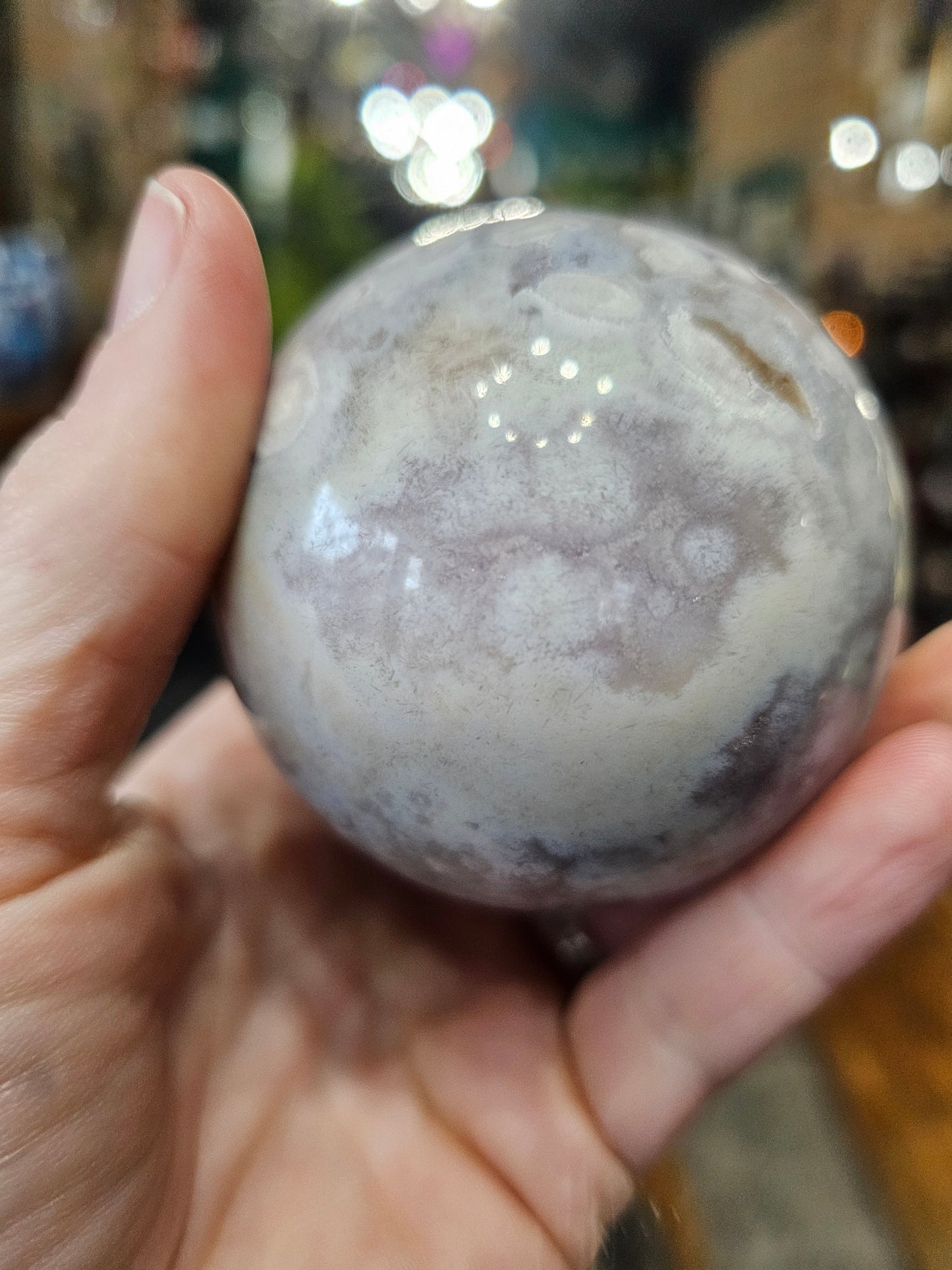 Flower Agate Sphere