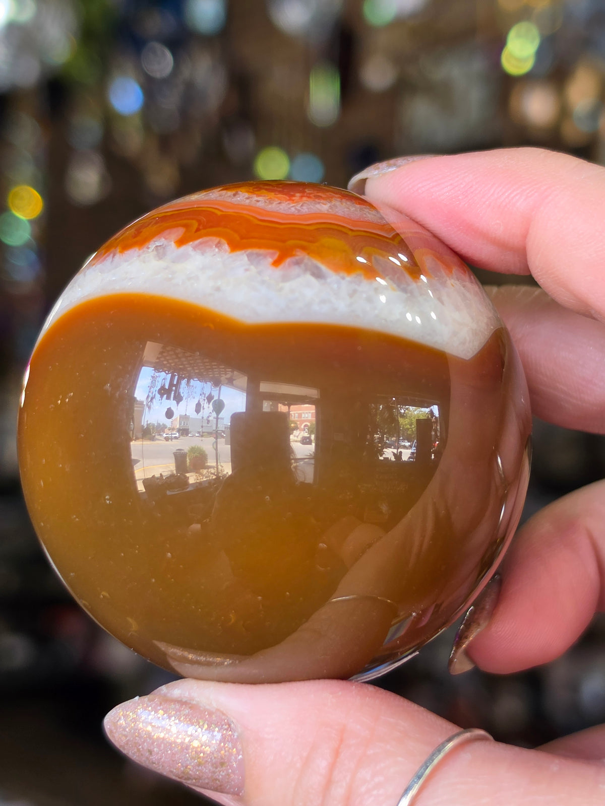 Carnelian Agate Sphere