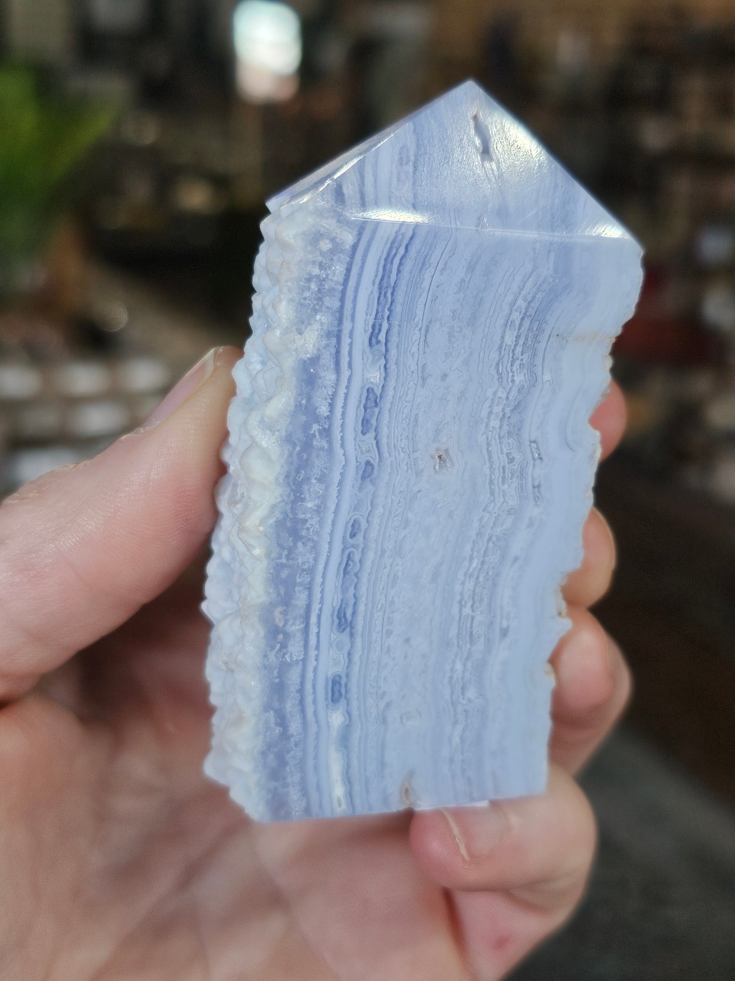 Blue Lace Agate Point