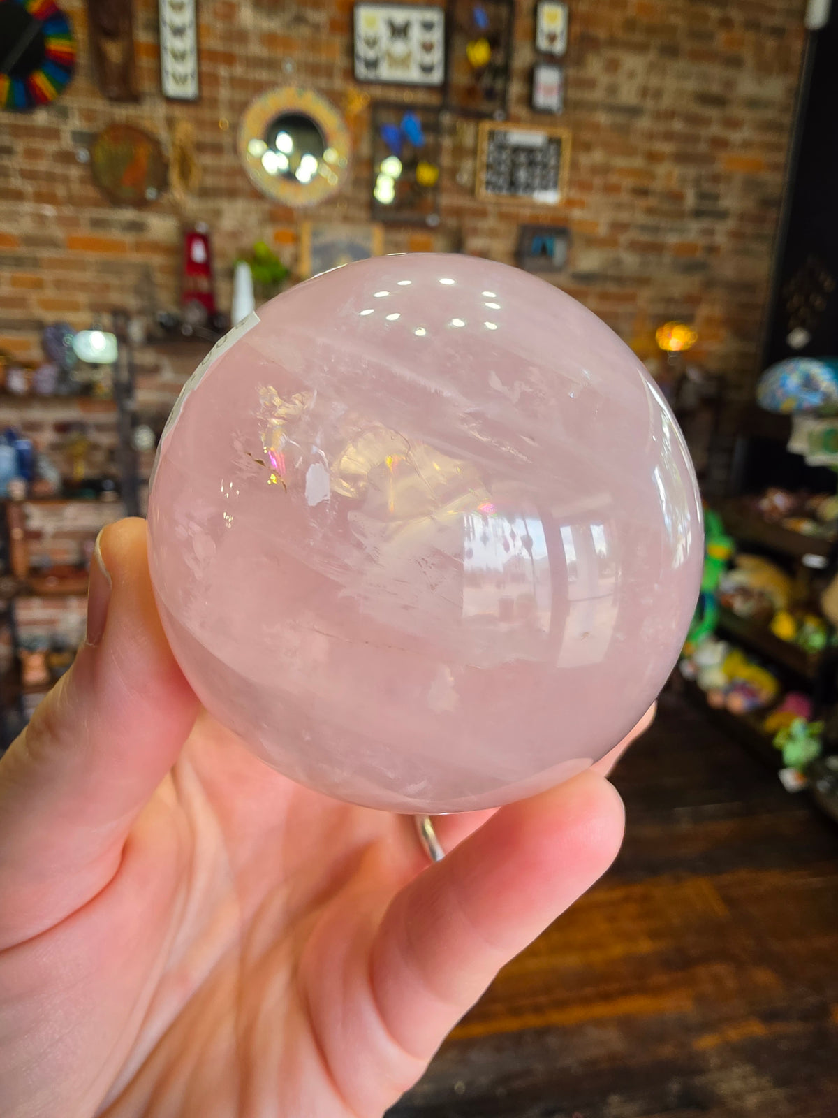 Star Rose Quartz Sphere